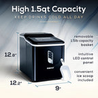 Igloo Self-Cleaning Countertop Ice Maker, 1.5 qt, 26 lbs/24 Hours, Aqua