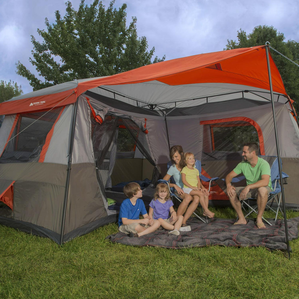 Ozark Trail 12-Person 3-Room Instant Cabin Tent, 16 x 16 Feet - WMT-161682B