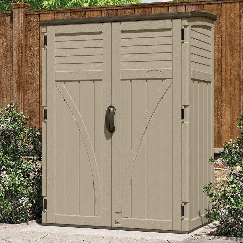 Suncast Resin Vertical Outdoor Storage Shed, 6x4, 54 cu. ft.