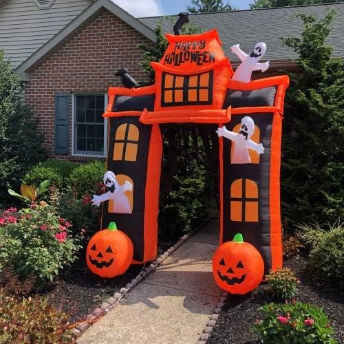 Sheerlund Products Haunted House Inflatable, Black, 120in H x 81in W x 41in D