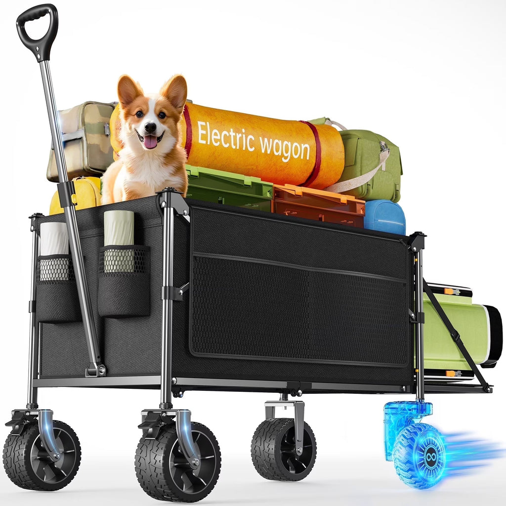 KEESTP Electric Utility Wagon, 300W, 330 Pounds, 6.5 Inch All-Terrain Wheels