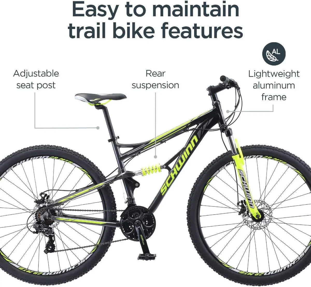 Schwinn Traxion Mountain Bike - 29-Inch Wheels, Full Suspension