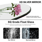 Arched Full-Length Wood Floor Mirror, Black Or Gold, 65x22/71x24/71x28/71x32