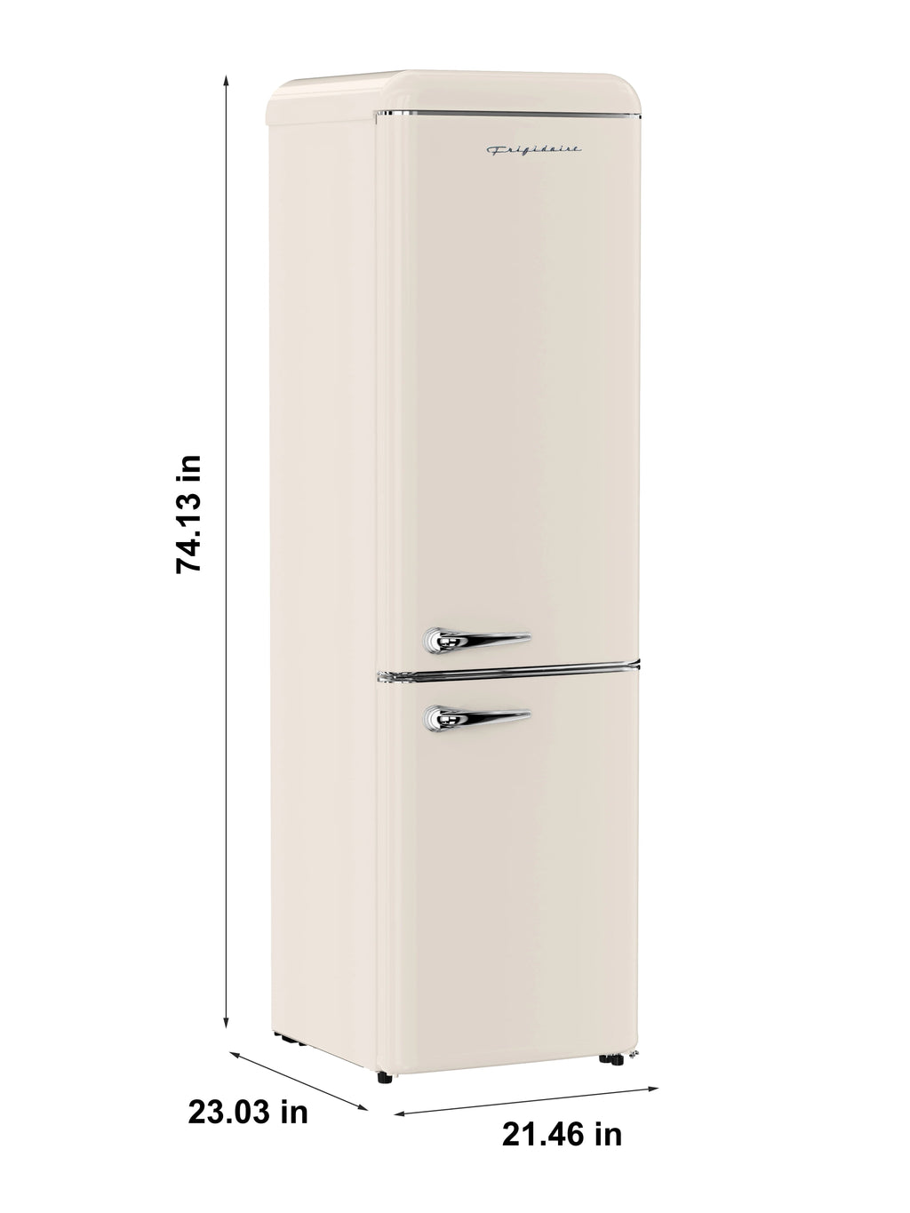 Frigidaire Bottom Mount Retro Refrigerator, 9.0 Cu. Ft., Black