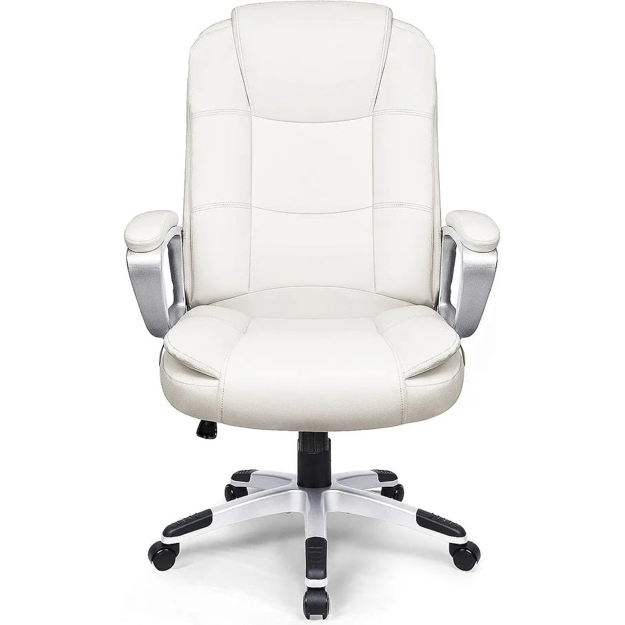 High-Back Ergonomic Leather Executive Office Chair, 400 lb Capacity