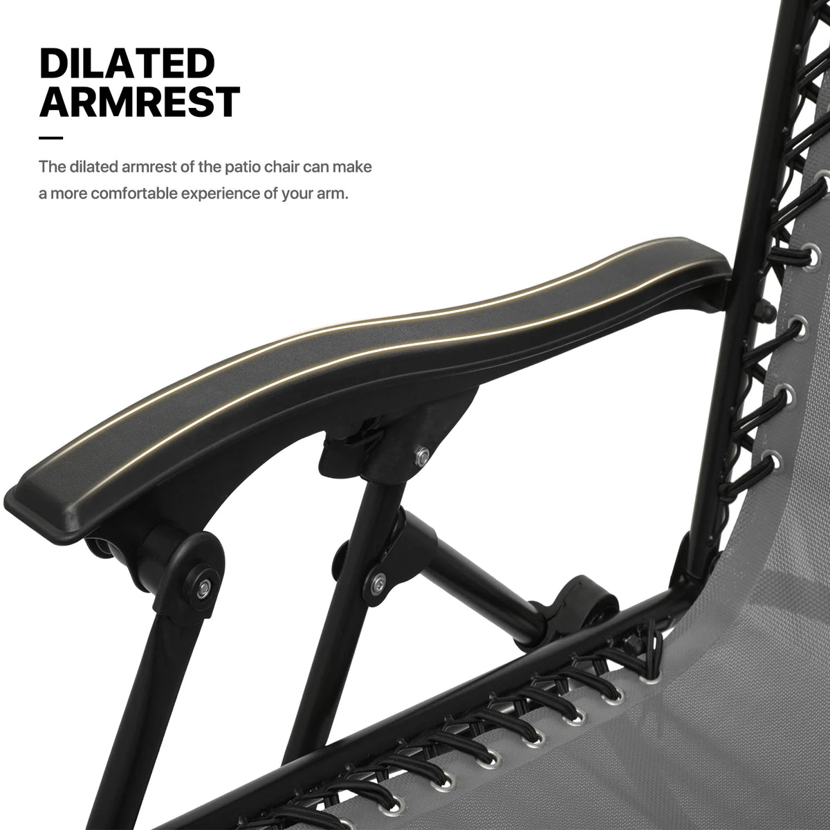 MoNiBloom Zero Gravity Reclining Chairs Set Of 2 With Canopy Shade And Headrest, Black - 330 lbs