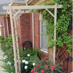 Dura-Trel PVC Garden Arbor, Elmwood, Mocha, 57in x 85in