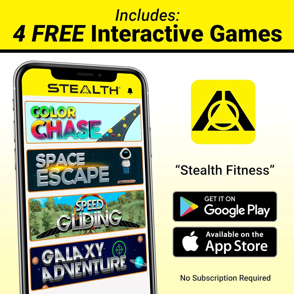 Stealth Core Deluxe Trainer, Yellow - PLNKSTER