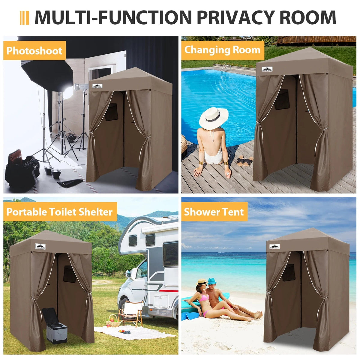 EAGLE PEAK Ultra Compact 4 ft x 4 ft Pop-Up Changing Room Canopy - Flex