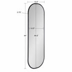 Capsule Framed Wall Mirror, 16x48, 18x24, 22x34, 24x36, Black, Bronze, Gold, Gray, Silver, Antique-Bronze