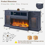 Farmhouse Electric Fireplace TV Stand For TVs Up To 80 Inches - 70W x 16D x 32H