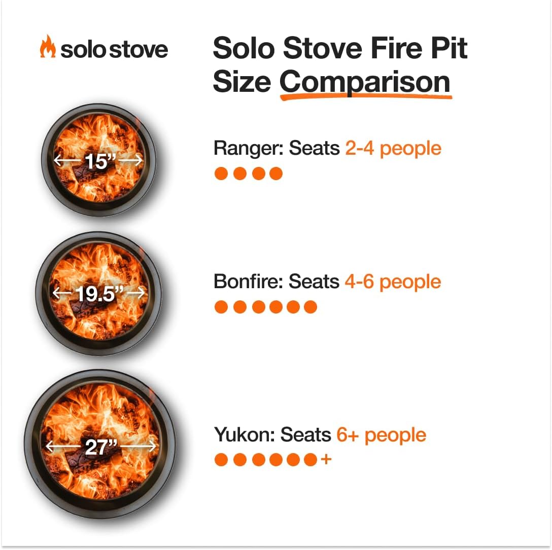 Solo Stove Ranger 2.0 Smokeless Portable Fire Pit With Stand, 15 Inch, 16.5 Lbs - Ranger 2.0