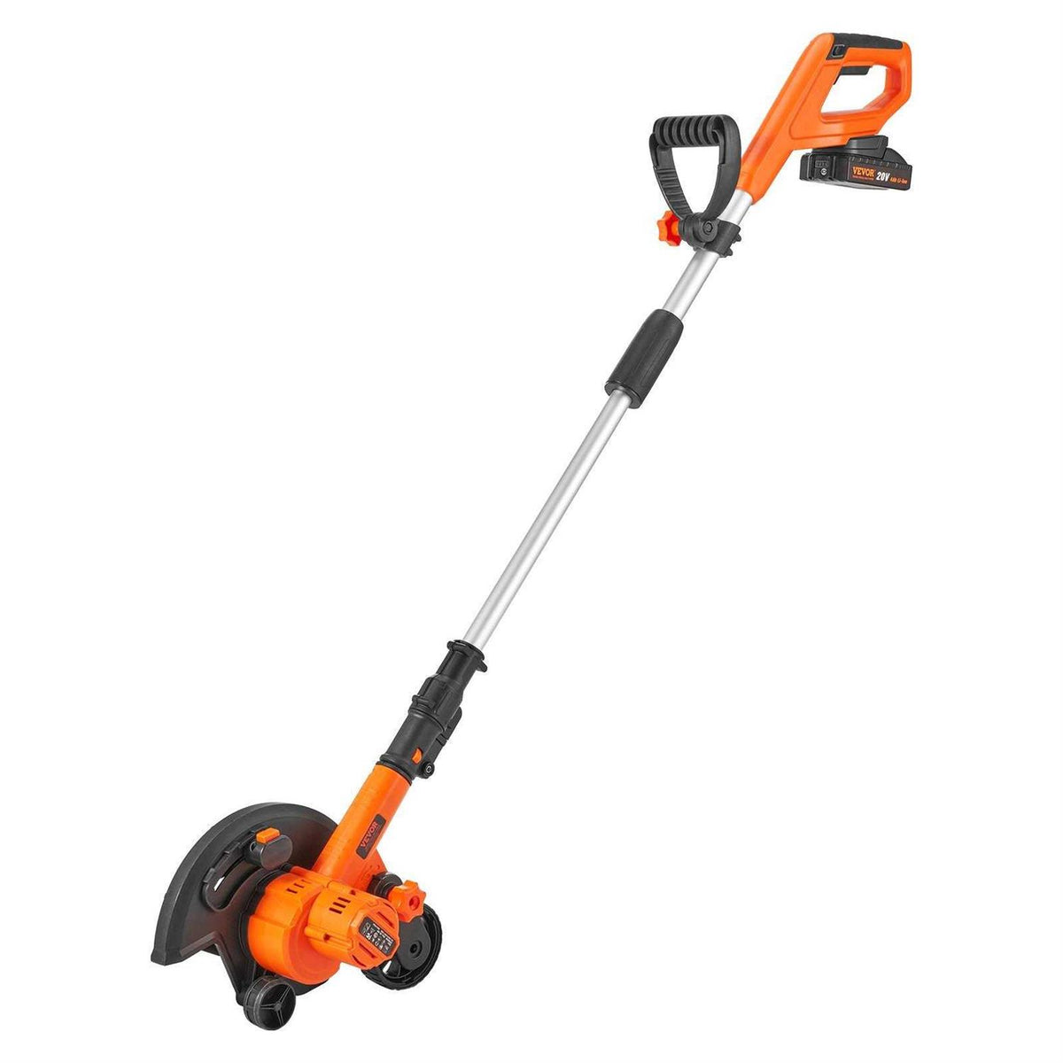 VEVOR Cordless Lawn Edger, 20 V, 9-inch Blade, Orange Black Silver - ASYTM02230