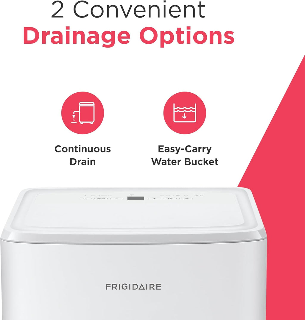 Frigidaire 35-Pint Portable Dehumidifier With Wi-Fi, Energy Star Certification, White