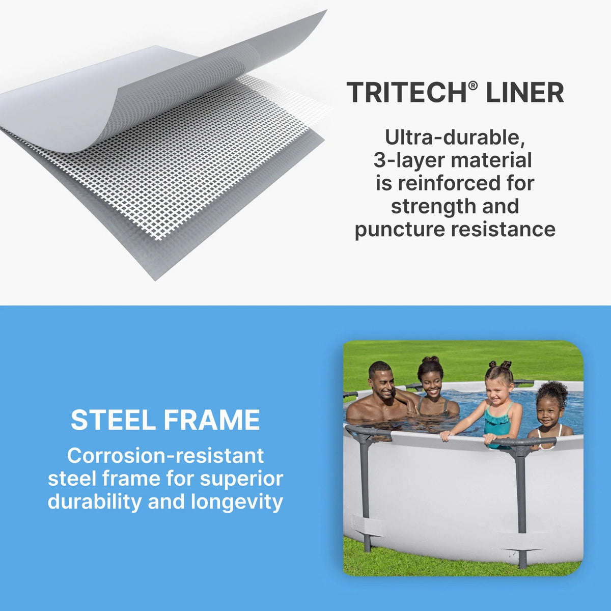 Bestway Steel Frame Above Ground Swimming Pool Set 10' x 30in - 2 Pack