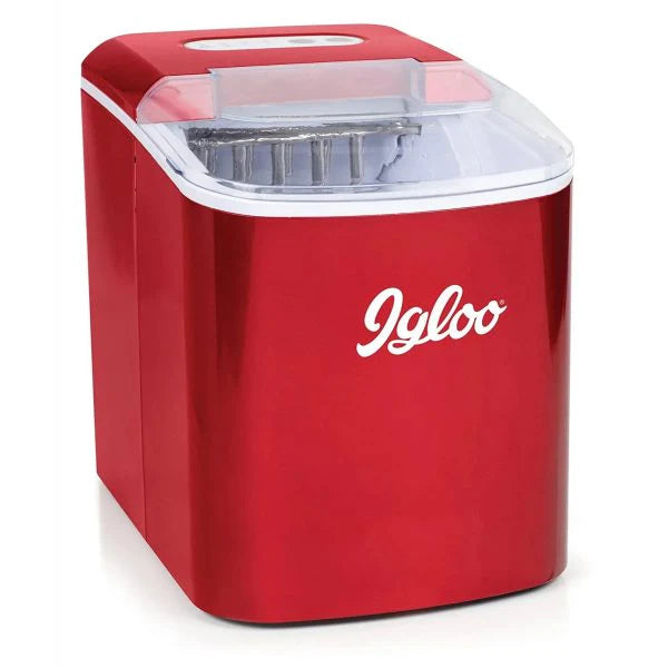 Igloo Portable Countertop Ice Maker, Red, 26 lb Per 24 Hours - ICEB26RR