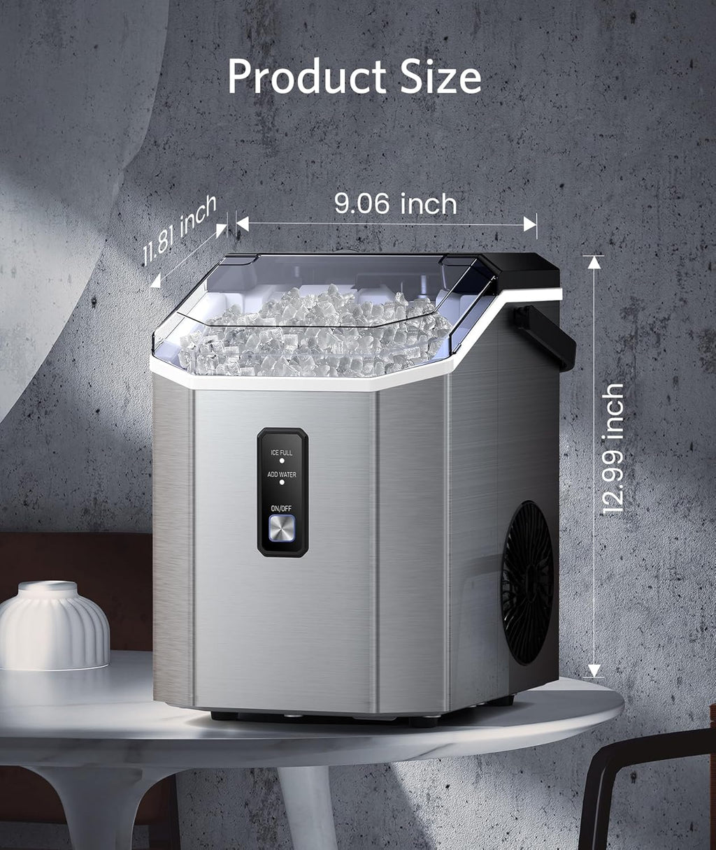 Countertop Nugget Ice Maker, 35lbs/24H, 1.2Qt Tank
