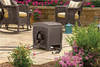 Suncast Aquawinder 125 Water-Powered Wicker Hose Reel - Java