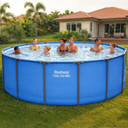 Bestway Steel Pro MAX Round Above Ground Pool, 15 ft x 48 in, Blue - Steel Pro MAX