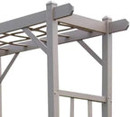 Dura-Trel PVC Garden Arbor, Elmwood, Mocha, 57in x 85in
