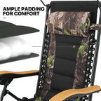 MoNiBloom Zero Gravity Reclining Chairs Set Of 2 With Canopy Shade And Headrest, Black - 330 lbs