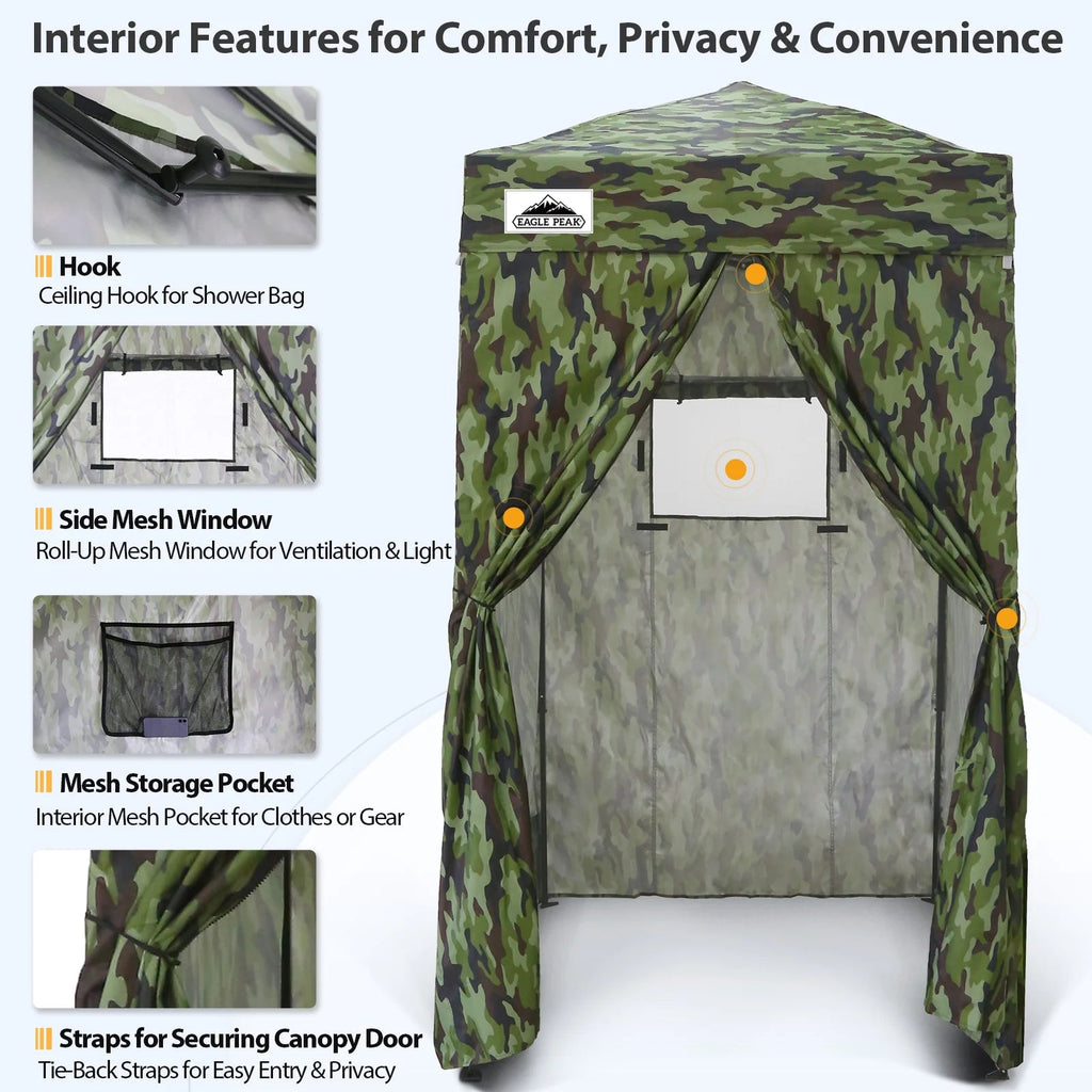 EAGLE PEAK Ultra Compact 4 ft x 4 ft Pop-Up Changing Room Canopy - Flex