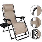 HomGarden Steel Zero-Gravity Chair 2 Pack - Beige