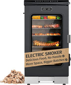 East Oak 30-Inch Outdoor Electric Smoker With Built-In Meat Probe And Side Loader