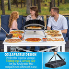 Deco Chef Outdoor Portable Gas Pizza Oven With 13in Rotating Baking Stone, Black - DGPRPO30