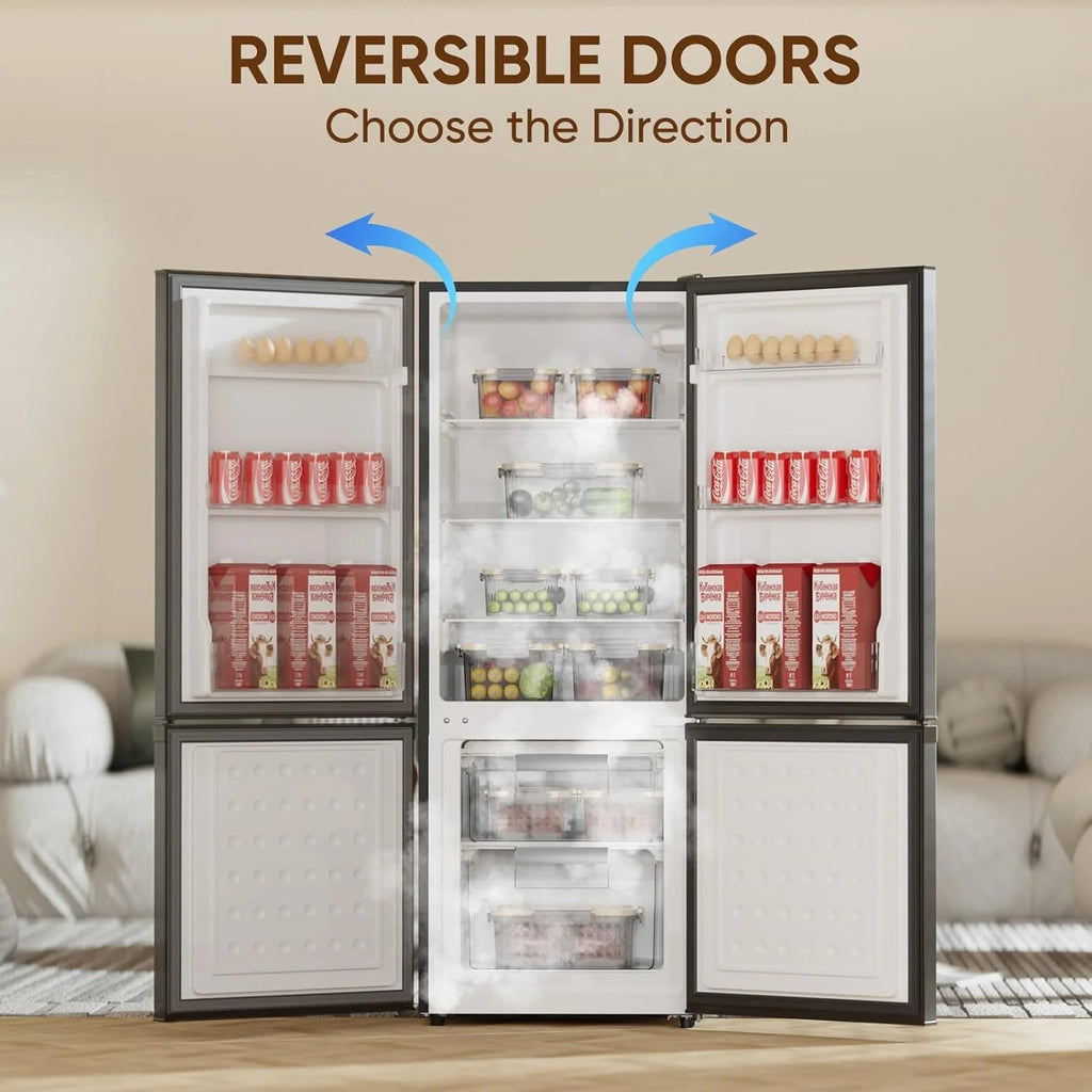 Upstreman Refrigerator With Bottom Freezer, 7.1 Cu.Ft, Black - BM71