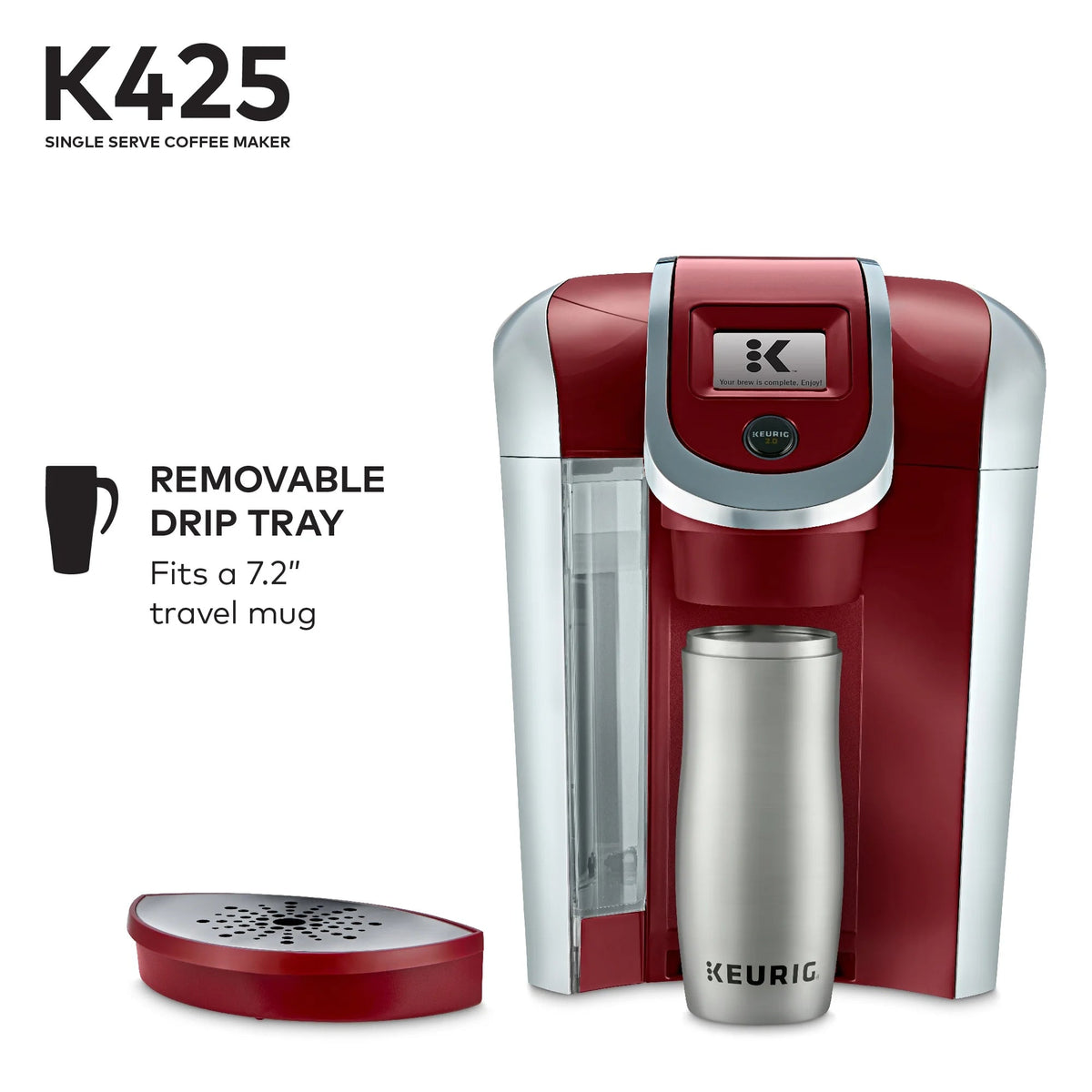 Keurig Single Serve K-Cup Pod Coffee Maker, Vintage Red, 70oz - K425
