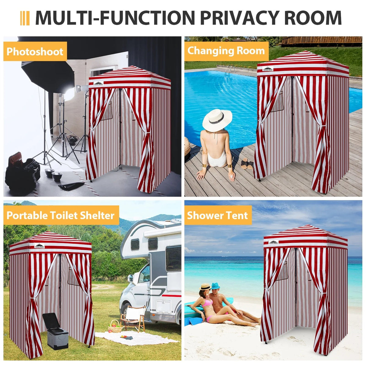 EAGLE PEAK Ultra Compact 4 ft x 4 ft Pop-Up Changing Room Canopy - Flex
