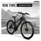 Hyper Bicycles 29 Inch 36V Electric Mountain Bike For Adults, 250W, Black