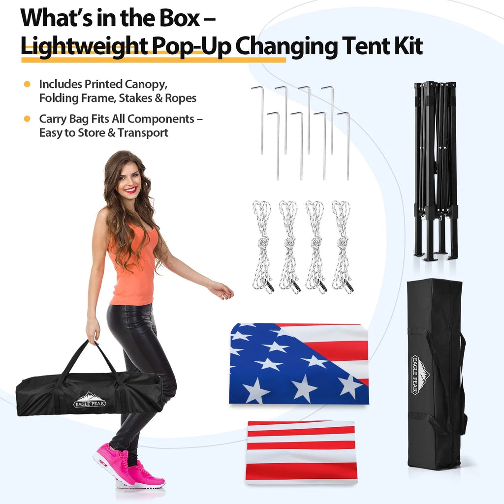 EAGLE PEAK Ultra Compact 4 ft x 4 ft Pop-Up Changing Room Canopy - Flex