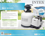 Intex Krystal Clear 16 Inch 3,000 GPH Above-Ground Pool Sand Filter Pump - 26651EG