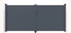 Casanoov Aluminum Swing Gate 392 cm x 161 cm Anthracite Gray RAL 7016 - KIT-000024