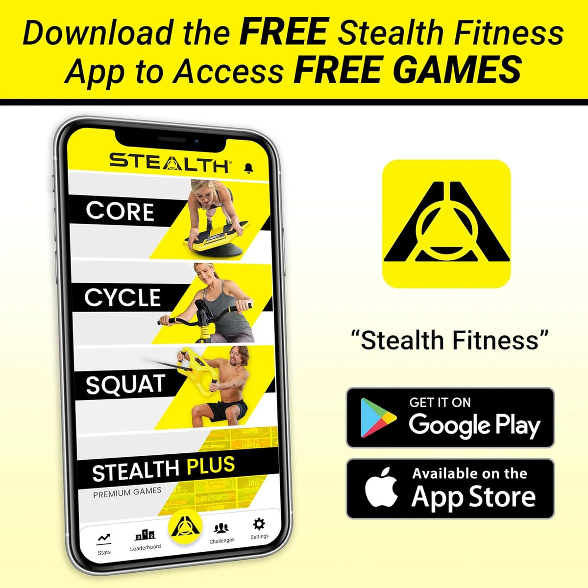 Stealth Core Deluxe Trainer, Yellow - PLNKSTER