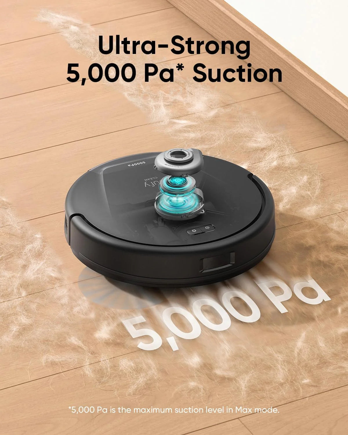 eufy Robot Vacuum, 5,000 Pa Suction, iPath Laser Navigation, Black, 12.8in x 13in x 4in - T2267111