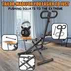Hiii Foldable Squat Machine With Resistance Bands, 250 Pounds - Black