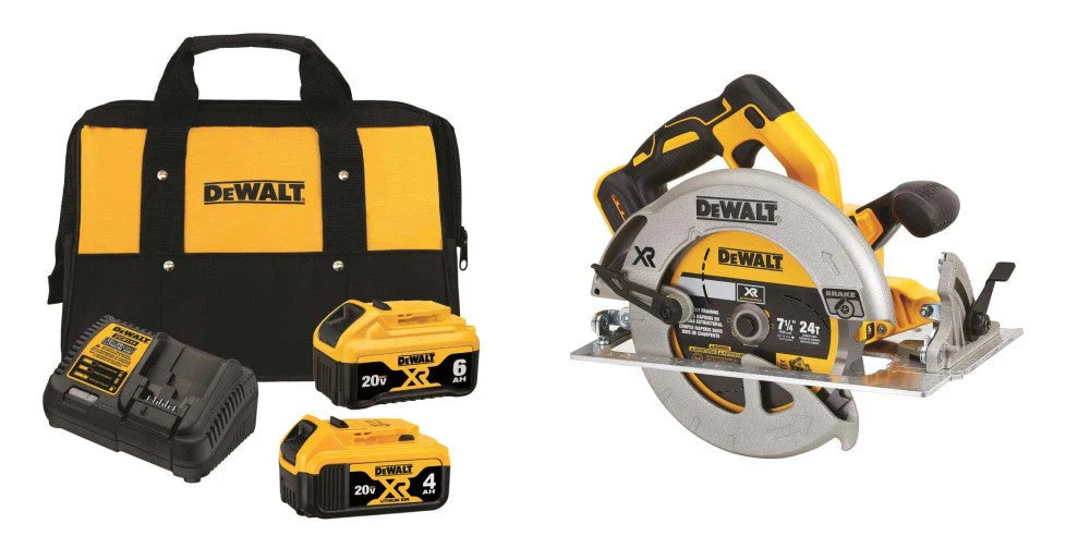20V MAX 7 1/4 Circular Saw And Lithium Ion Battery Starter Kit