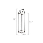 3R Studios House Shaped Metal Log Holder, 13 in. L x 12.5 in. W x 55.75 in. H