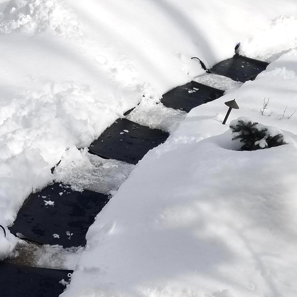 MEASUREMAN Snow Melting Mats - 20 x 60 Inch, 3 Pieces, Rubber Heated Mats