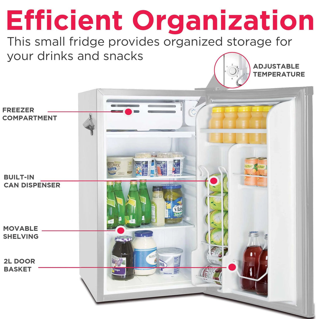 Frigidaire Retro Bar Fridge, 3.2 Cu. Ft., Pink, 65-Watt - EFR376-C-PINK