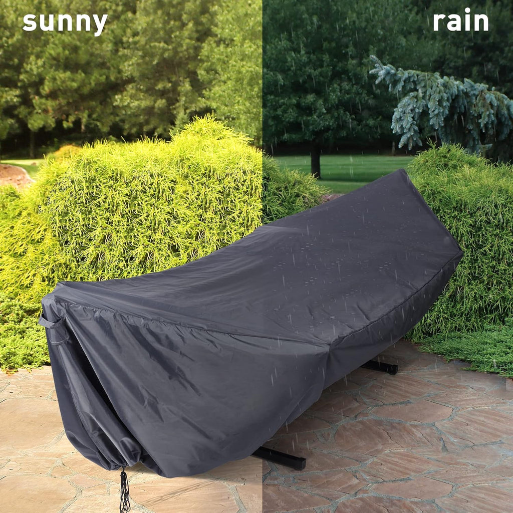 SUNCREAT Rope Hammock With Stand And Rain Cover - 12 ft