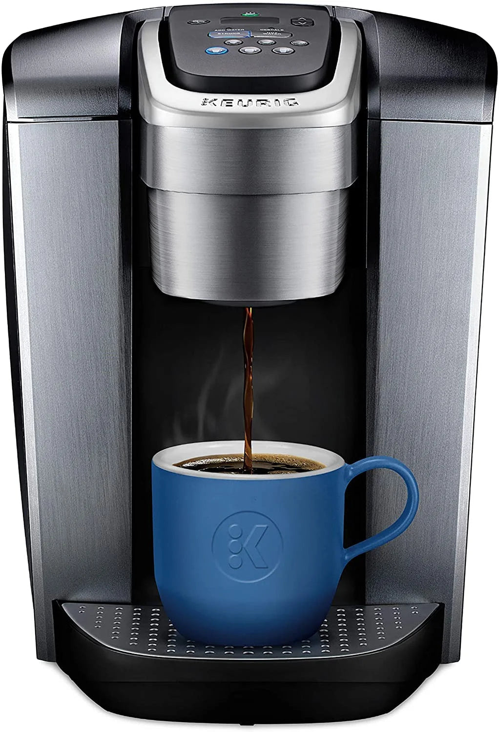 Keurig K-Elite Single Serve K-Cup Pod Coffee Maker, Brushed Silver, 3-Month Maintenance Kit, 7 Count