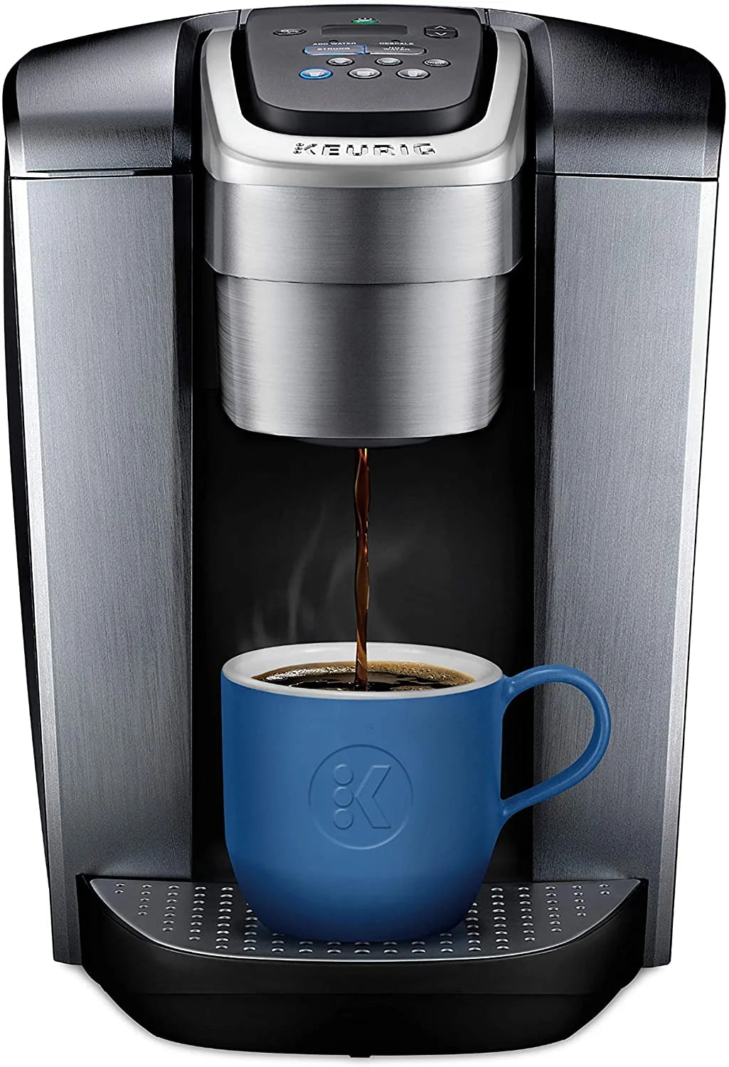 Keurig K-Elite Single Serve K-Cup Pod Coffee Maker, Brushed Silver, 3-Month Maintenance Kit, 7 Count
