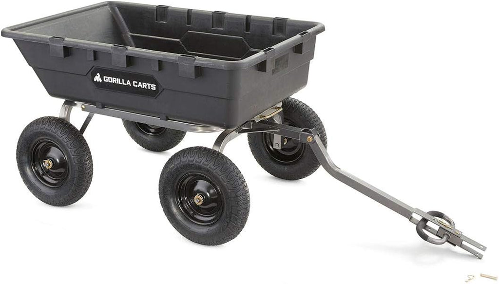 Gorilla Carts Utility Dump Wagon 6 Cubic Feet 1200 lb Capacity Black - GOR6PS