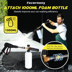 Portable Compact Electric Pressure Cleaner With 33FT Extension Hose, 3 Nozzles And Foam Cannon