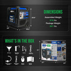 DuroMax Dual Fuel Portable Digital Inverter Generator, 11 000-Watt, 459cc - XP11000iH