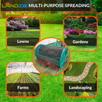 Landzie 24-Inch Walk-Behind Compost Spreader With Metal Mesh Basket